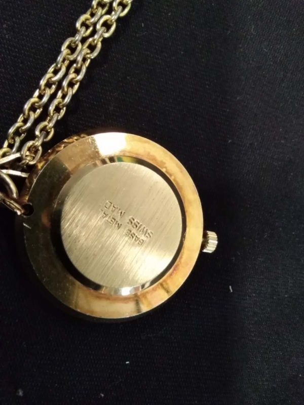 lot 851 vintage Orion Swiss made watch pendant & chain - Image 3