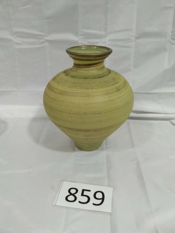 lot 859 large yellow glass vase