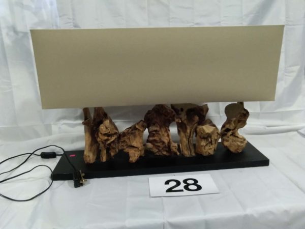 lot 028 large driftwood table lamp