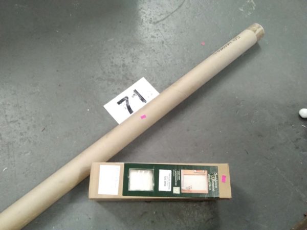 lot 071 cream verical blind kit & 5ft rail