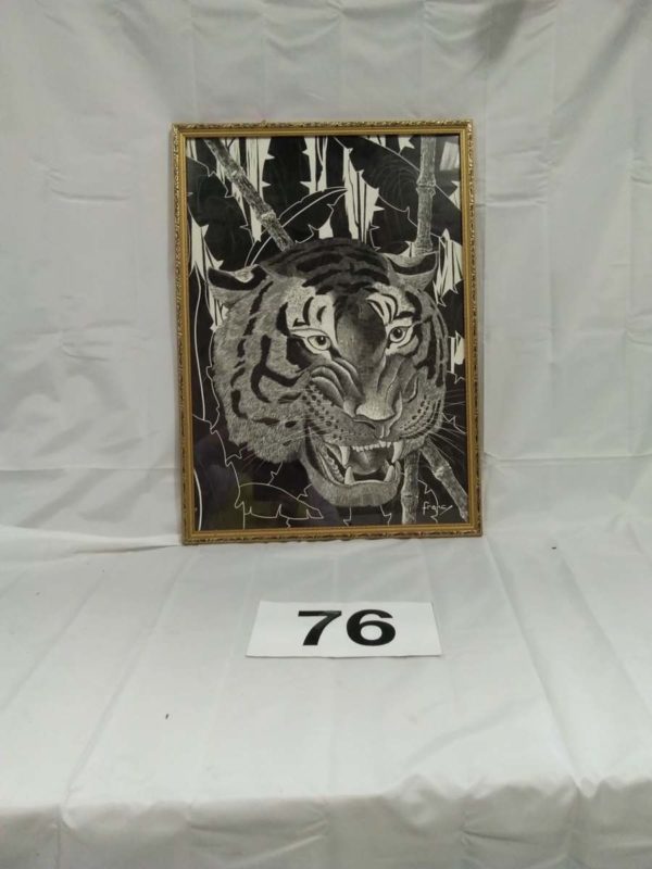 lot 076 framed tiger picture - Image 6