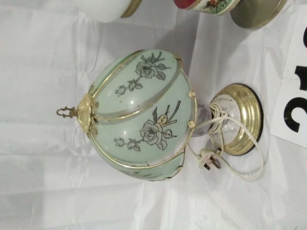 lot 210 converted oil lamp to electric & other lamp - Image 2