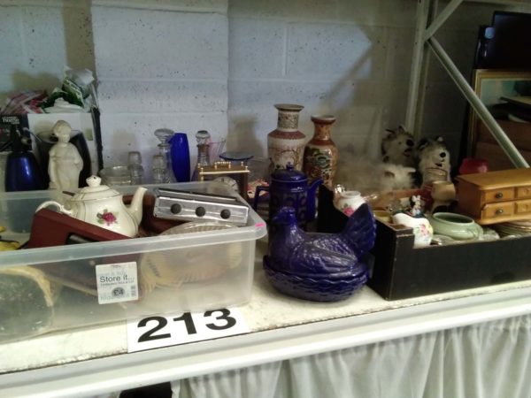 lot 213 quantiy of household ornaments, teddies, glass etc - Image 3