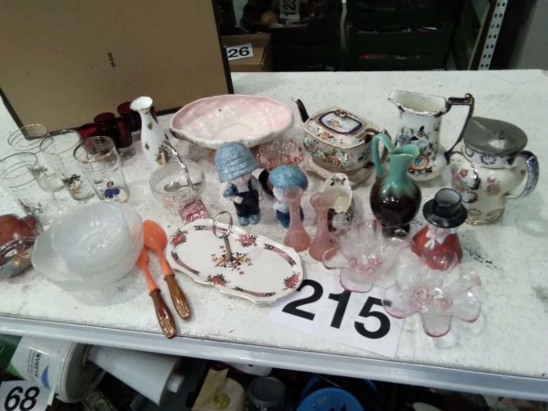 lot 215 vintage glass & china