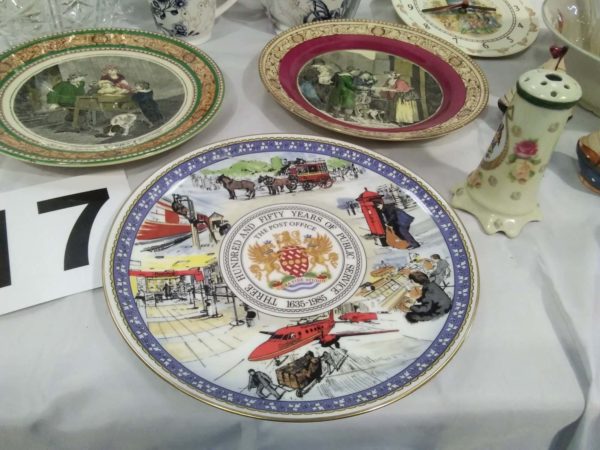 lot 217  collectors plates inlcuding Coalport & bunnykins, crystal basket, jug & bowl,salt & peper pots, Caithness paperweight, etc. - Image 9