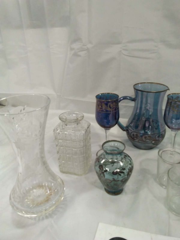 lot 218 decorative glass items & a Masons’s jug - Image 3