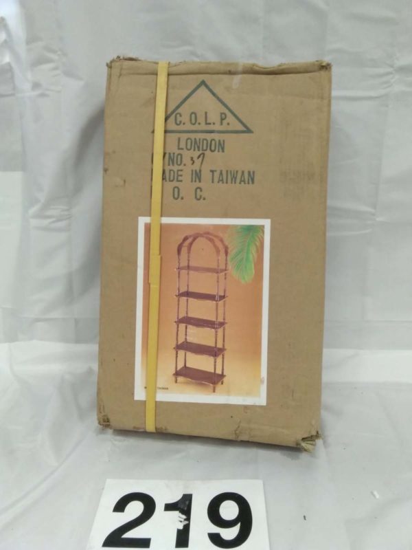 lot 219 shelf unit/whatnot flatpack