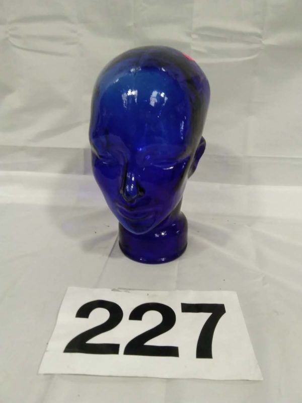 lot 227 blue glass display head