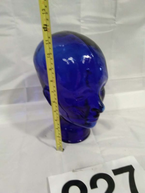 lot 227 blue glass display head - Image 3