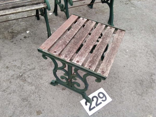 lot 229 cast iron garden chairs & table - Image 2