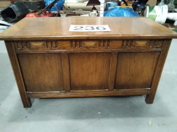 lot 236 wooden ottoman - Image 2