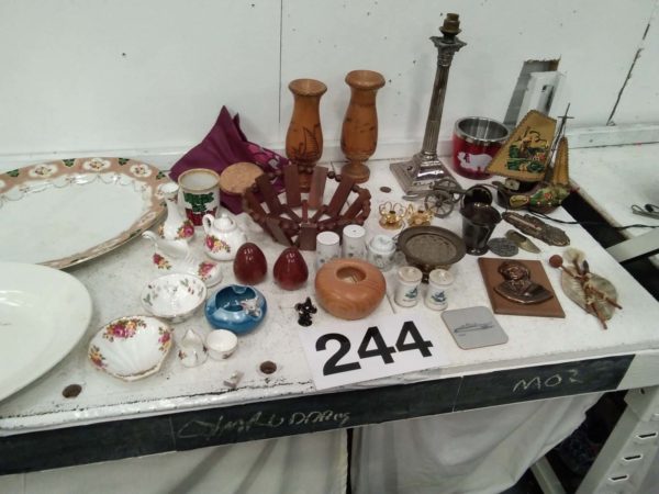 lot 244 serving platters, wooden & metal ware - Image 5