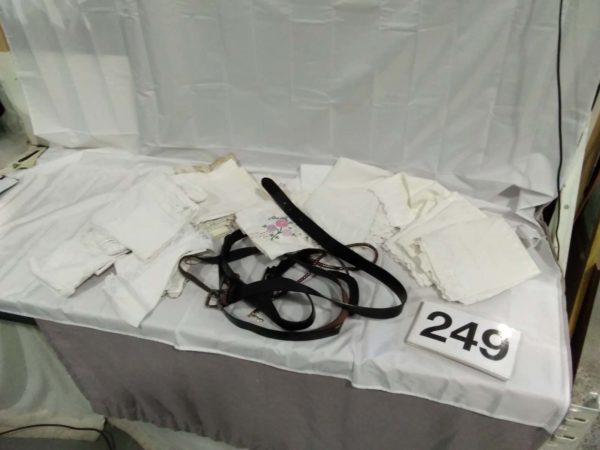 lot 249 vintage linen & belts