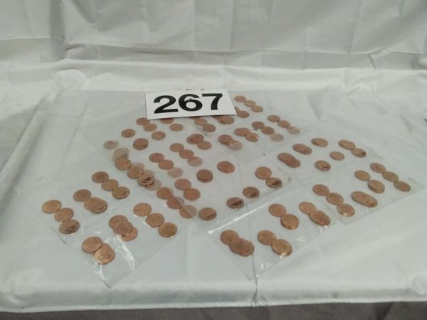 lot 267 quantity of old pennies