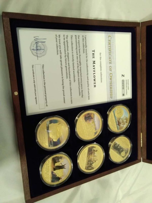 lot 281 cased ” The Mayflower” coin collection - Image 2