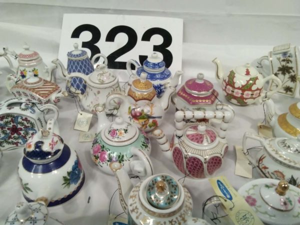 lot 323 40 x miniature china teapots - Image 8