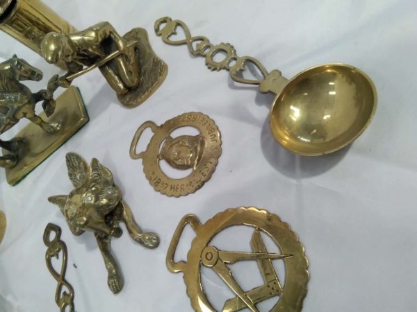 lot 324 quantity of brass items - Image 6