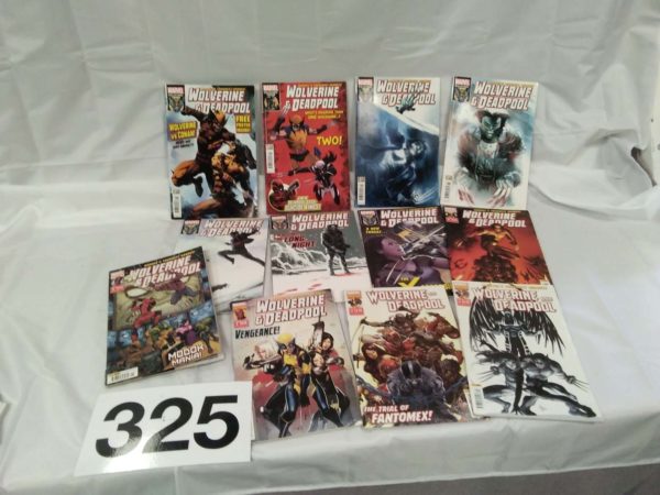 lot 325 12 x Marvel Wolverine & Deadpool comics