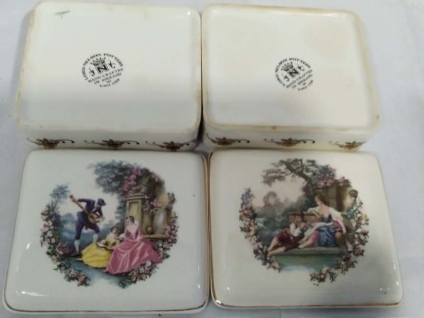 lot 511 pair of Lord Nelson pottery lover trinket boxes - Image 3