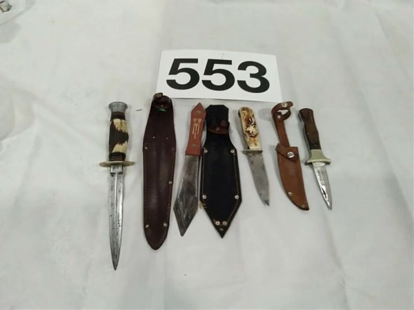 lot 553 William Rodgers fighting knife & others