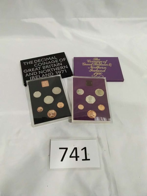 lot 741 Royal mint Annual coin sets – 1971 & 1980