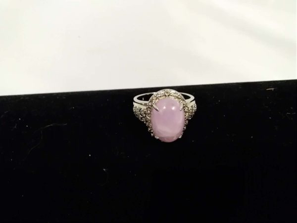 lot 749 10.6ct Kunzite sterling silver ring & COA - Image 2