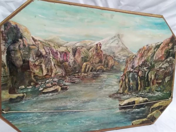 lot 753 large double sided picture: 3d effect one side & paiting the other - Image 3