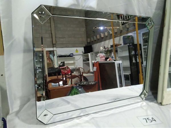 lot 754 2 wall mirrors ( white one has damage) - Image 2