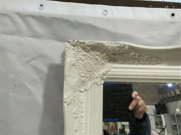 lot 754 2 wall mirrors ( white one has damage) - Image 3