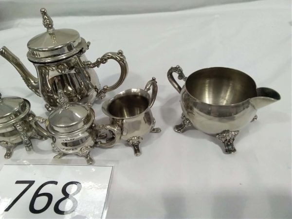 lot 768 vintage petit teapot & condiments pots & milk, sugar bowl - Image 3