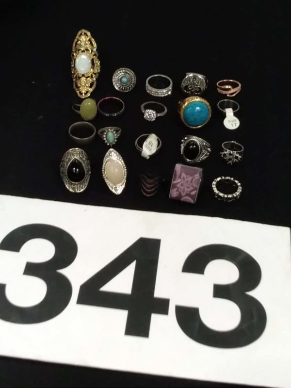 lot 343 20x costume jewellery Rings - Image 3