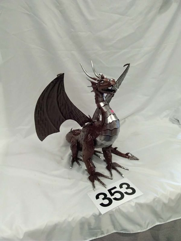 lot 353 metal dragon ornament 57cm