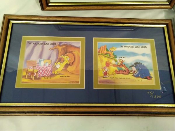 lot 355 4 sets of framed stamps – Shrek, Comics, Winnie the pooh & Roald Dahls BFG - Image 7