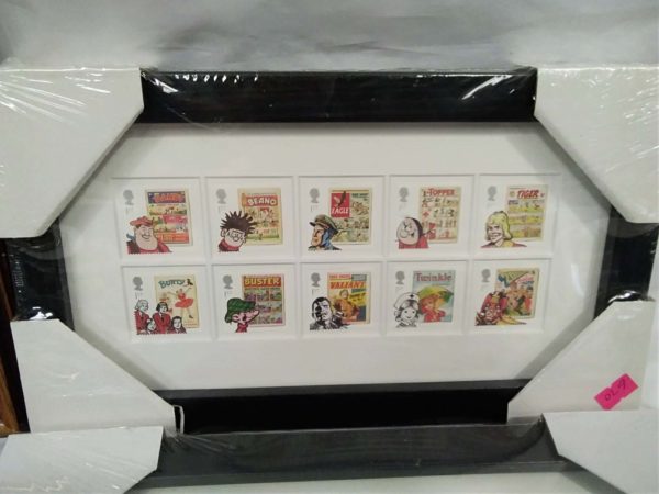 lot 355 4 sets of framed stamps – Shrek, Comics, Winnie the pooh & Roald Dahls BFG - Image 6