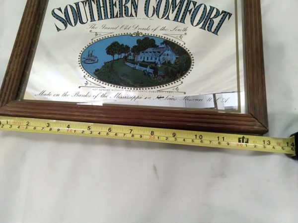 lot 379 framed Southern Comfort advertising mirror 13″ x 9″ - Image 4