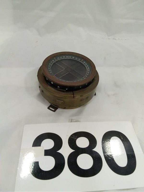 lot 380 WW2 Air Ministry RAF brass compass - Image 7