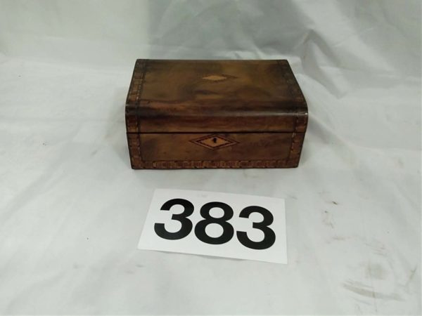 lot 383 antique inlaid ladies work box - Image 2