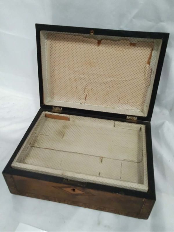 lot 383 antique inlaid ladies work box - Image 4