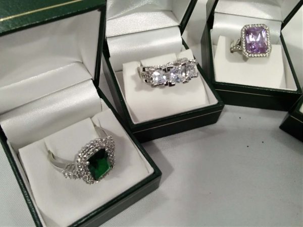 lot 390 5x sterling silver stone set rings ( boxes not including) - Image 2