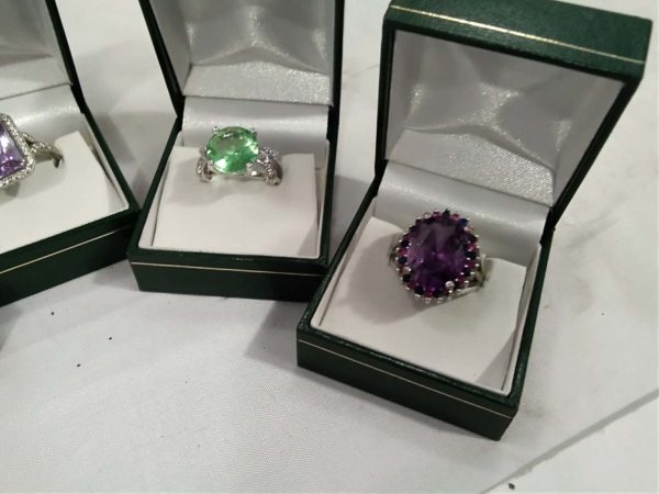 lot 390 5x sterling silver stone set rings ( boxes not including) - Image 3