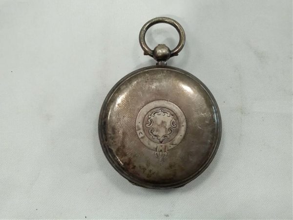 lot 392 antique sterling silver open faced pocket watch - Image 4