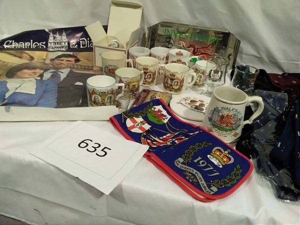 lot 635 Royal Commemorative China, investure plater & various ties – sporting, rugby world cup, ospreys neath, cricket , golf - Image 3