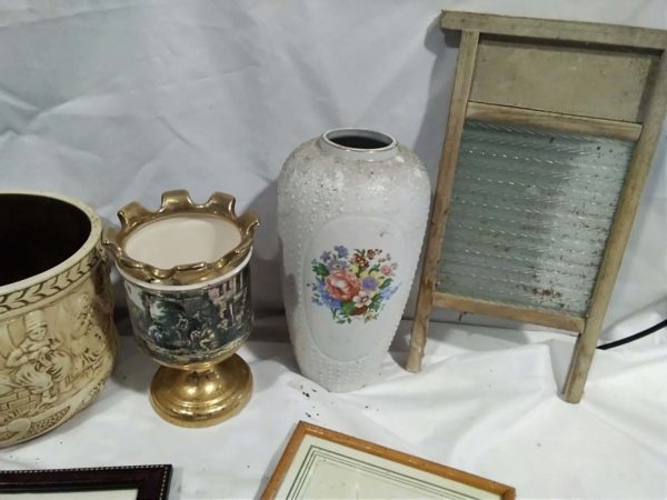 lot 805 framed pictures, vases & plant pot etc - Image 8