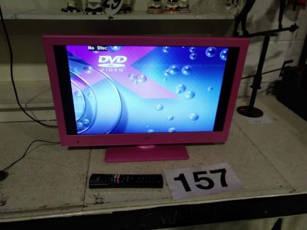 lot 157 pink dvd / tv 23″