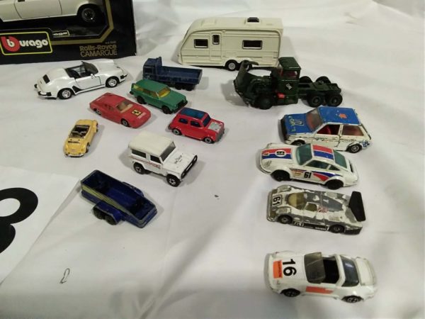 lot 163 Burago large model car & various smaller diecast cars - Image 2