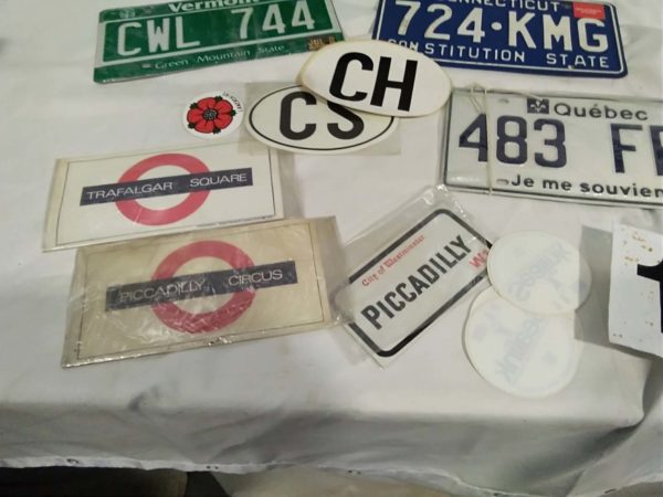 lot 173 metal number plates & stickers - Image 3