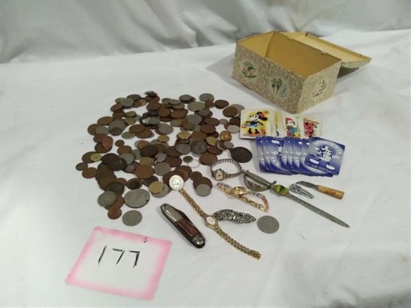 lot 177 watches, coins, Disney cards, etc - Image 2