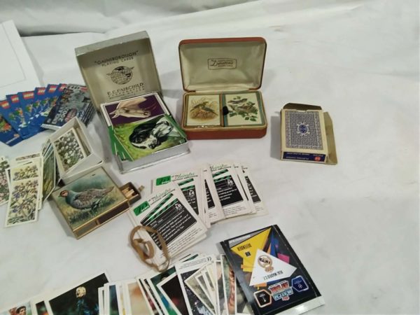 lot 004 assorted packs of playing cards, cigerette cards, match stick box - Image 7