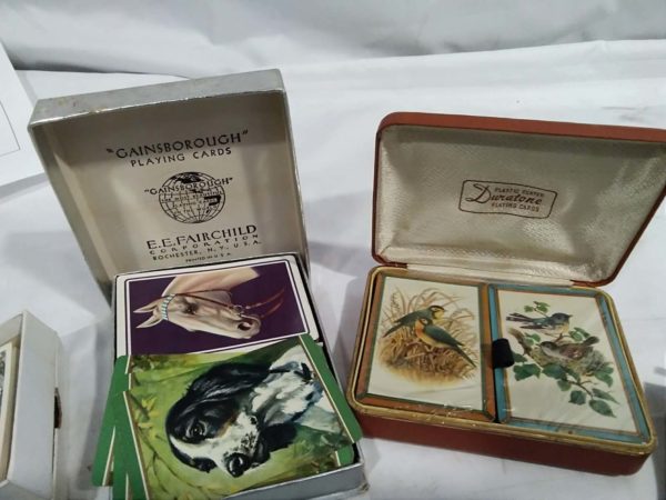 lot 004 assorted packs of playing cards, cigerette cards, match stick box - Image 3