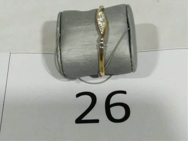 lot 026 bangle marked 925 & 9ct bonded gold - Image 4